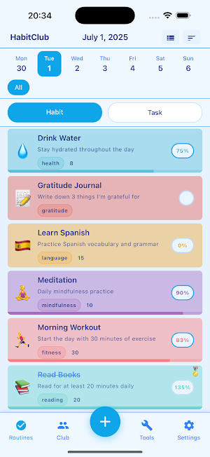 HabitClub - Daily Habit & Task Screenshot 0