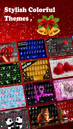 Stylish Red Christmas Keyboard Screenshot 3