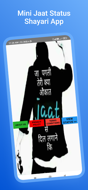 Mini Jaat Status Shayari App Screenshot 0