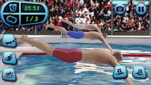Swimming pool Water Race- Uphill Rush Water Racing Screenshot 0