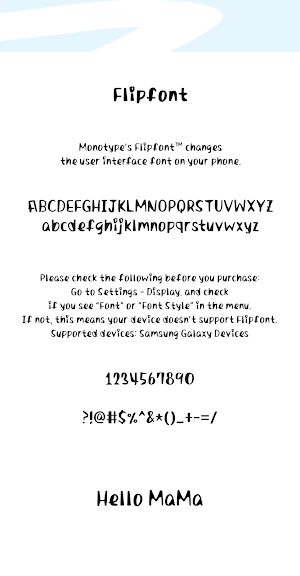 Ah HelloMaMa™ Latin Flipfont Screenshot 3