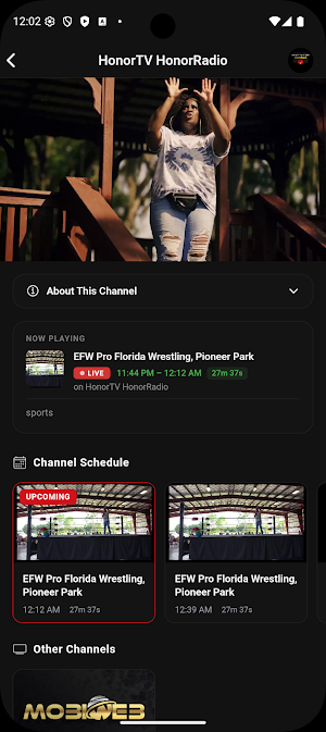 MobiWeb / HonorTv Screenshot 1