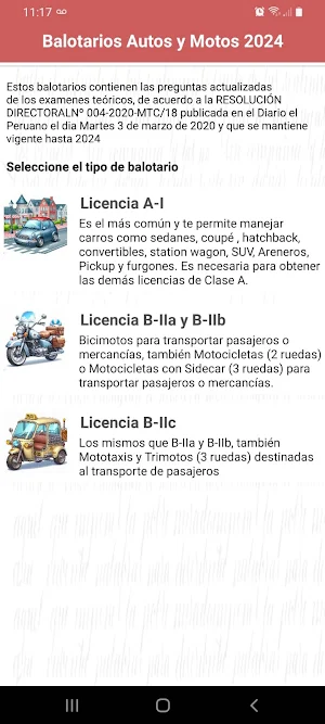 Balotario Reglas Transito 2024 Screenshot 0
