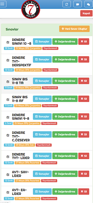 Yedi Bilim Koleji Screenshot 0