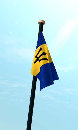 Barbados Flag 3D Wallpaper Screenshot 2