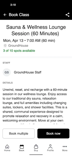 GroundHouse Wellness Club Screenshot 2
