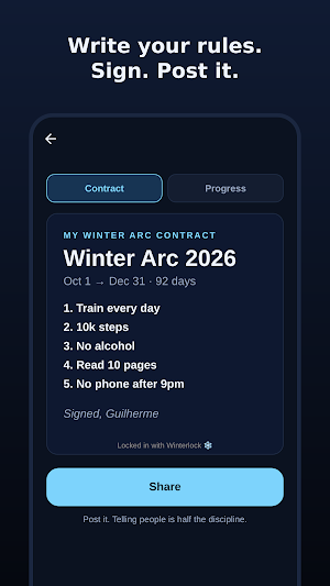 Winter Arc Tracker: Winterlock Screenshot 1