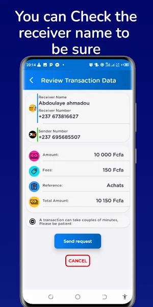 MyMobile Money Transfer CM Screenshot 2