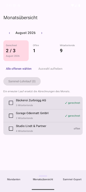 LohnStudio Treuhand Screenshot 3
