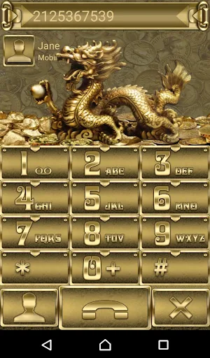 Gold Lucky Charm Dialer theme Screenshot 0