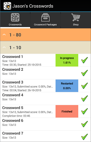 Crossword Challenges (English) Screenshot 2