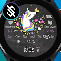 BFF68- Blackboard Art Unicorn