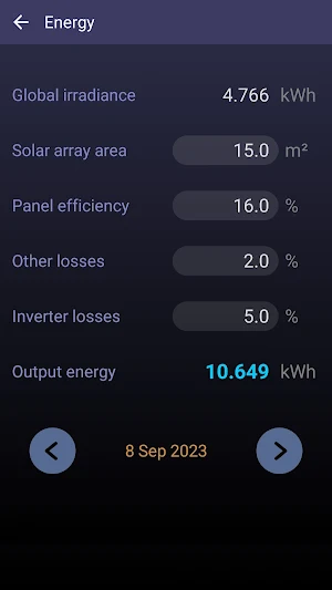 Solar Radiation Screenshot 1