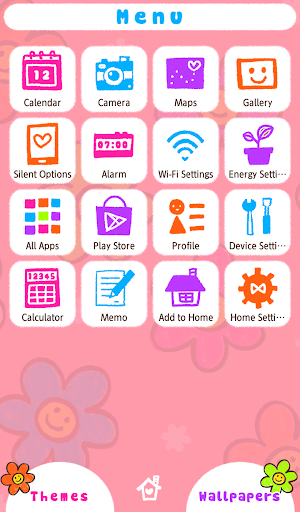 Smiley Flowers Theme +HOME Screenshot 1