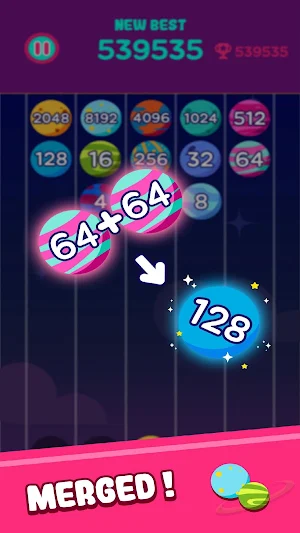 Shoot n Merge - 2048 block puzzle Screenshot 1