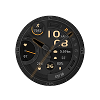Orange Ink Black For Wear OS