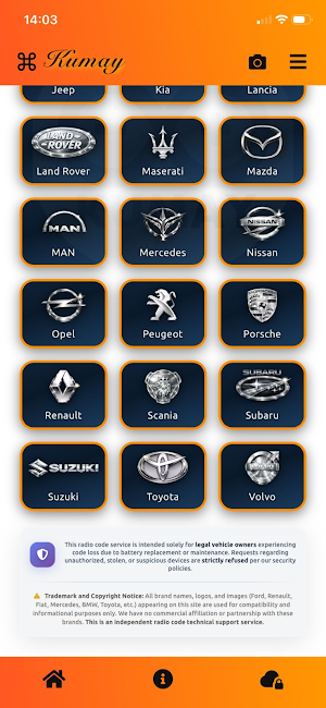 Radio Code Finder - Car Unlock Screenshot 1