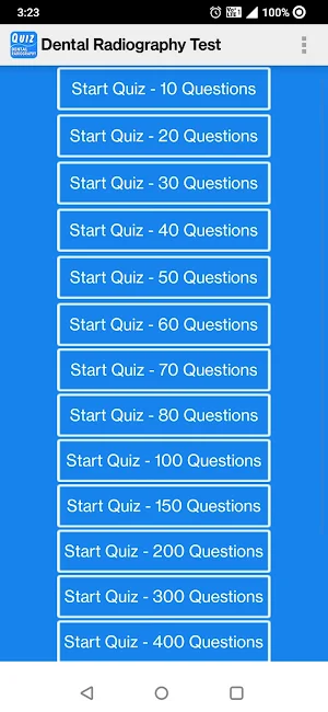 Dental Radiography Questions Screenshot 1