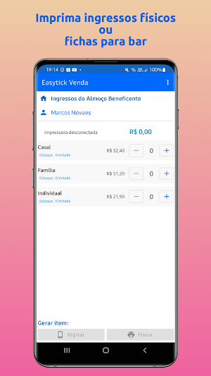 Easytick: Ingresso e Ficha Screenshot 0