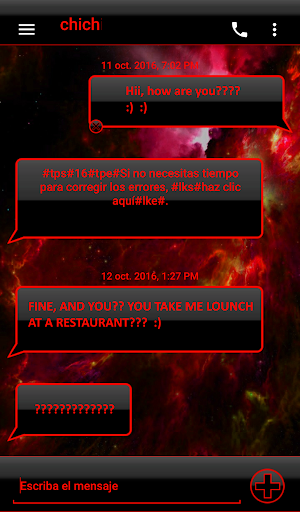 THEME EVOLVESMS SPACE RED Screenshot 0
