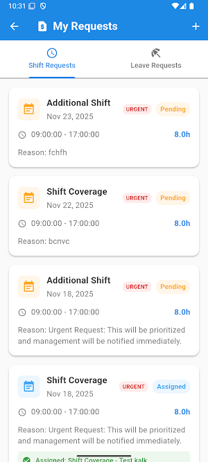 Hibir Scheduling Screenshot 1