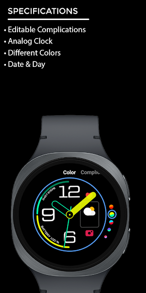 Night 15A - Analog Watch Face Screenshot 3