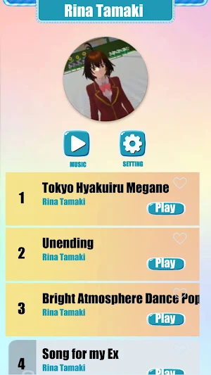 Rina Tamaki Music Tiles Game Screenshot 0