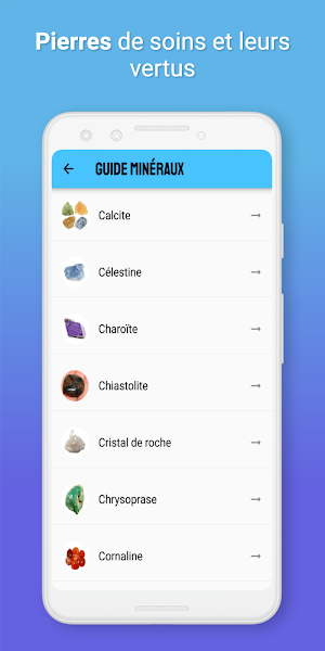 Guide Minéraux Lithothérapie Screenshot 2