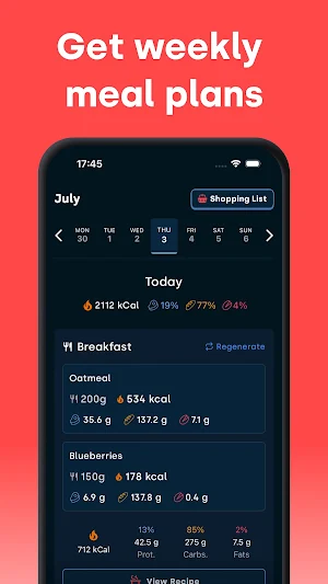 IQMeals Planner & Grocery list Screenshot 1