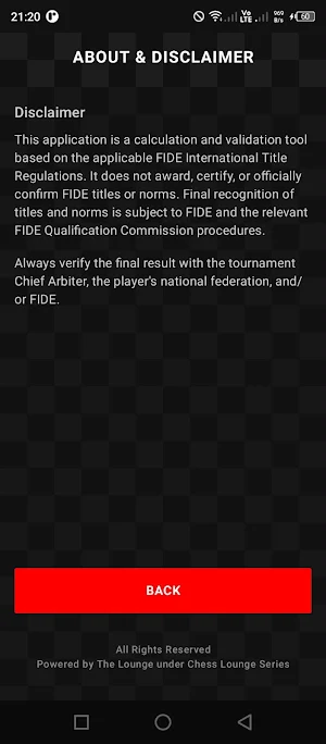 FIDE Norm Calculator Screenshot 3