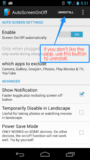Auto Screen On Off(Smart Cover Screenshot 0