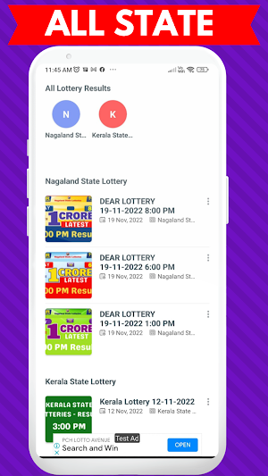 Lottery Results Screenshot 3