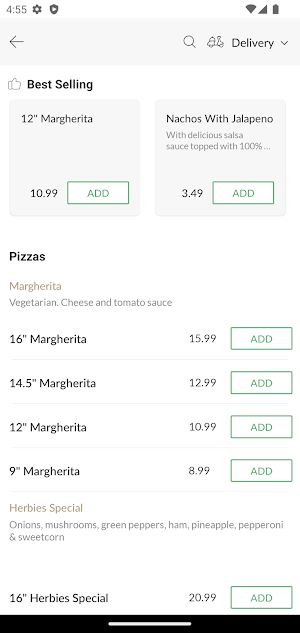 Herbies Pizza Screenshot 1