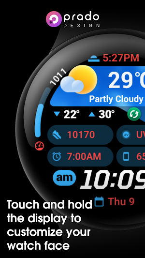 PRADO 95 Weather Watch Face Screenshot 3