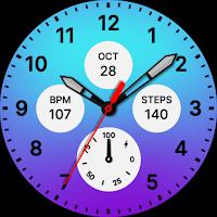 Blue Purple Elegant Watch Face