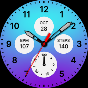 Blue Purple Elegant Watch Face Screenshot 3