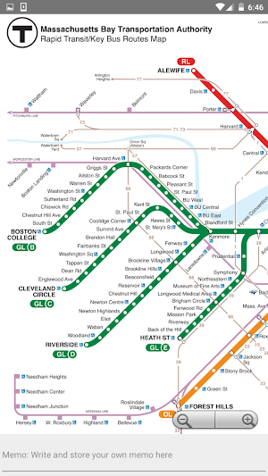 MBTA Boston T Map Screenshot 1