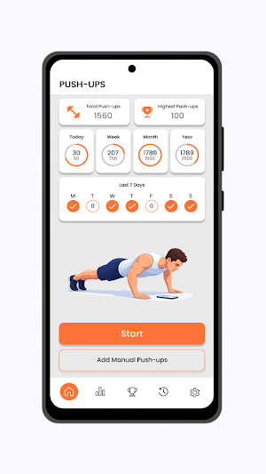 Push-Up Tracker – Fitness Log Screenshot 2