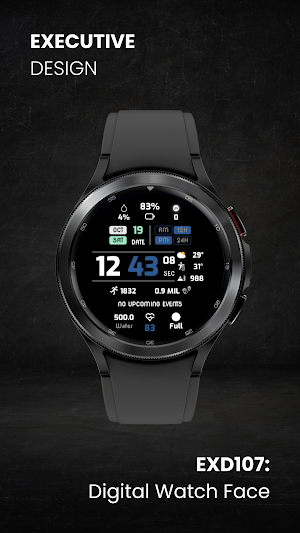 EXD107: Digital Watch Face Screenshot 1