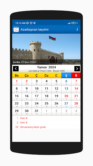 Azərbaycan Təqvimi 2024 Screenshot 0
