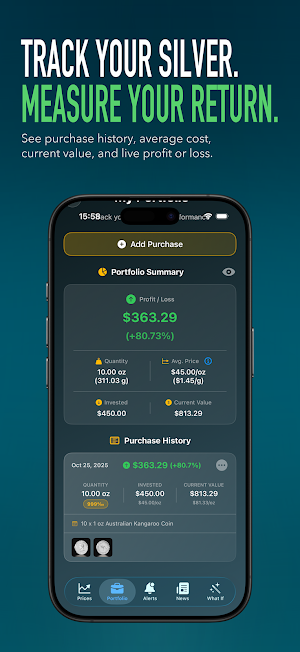 Silver Price Tracker Screenshot 1