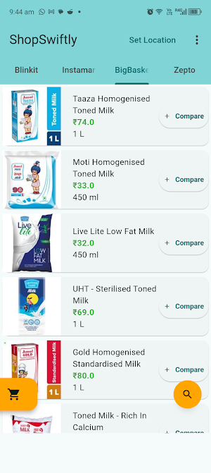 ShopSwiftly: Compare E-Marts Screenshot 2