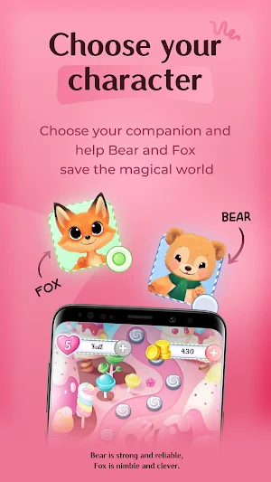 Bear & Fox: Match 3 Puzzle! Screenshot 2