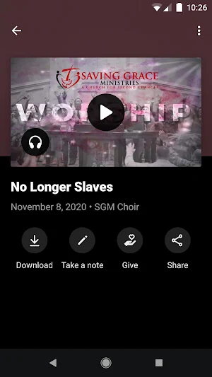 Saving Grace Ministries App Screenshot 2