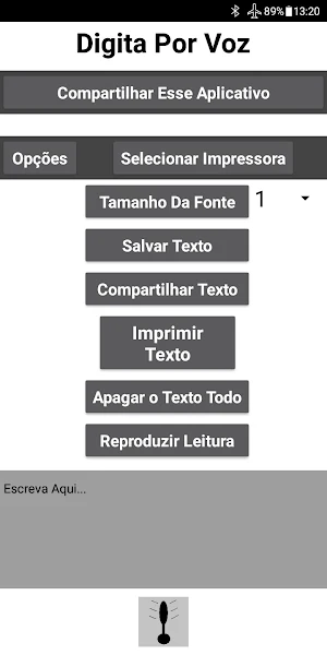 Aplicativo Que Fala e Escreve Screenshot 0