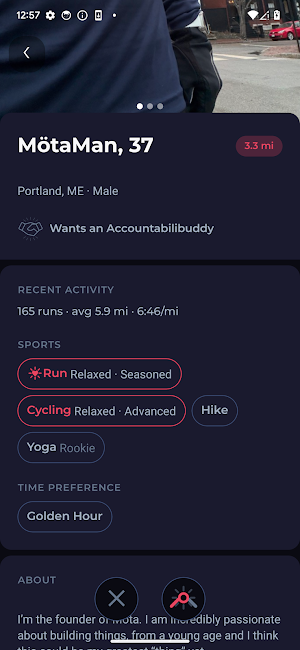 Möta: Find Fitness Friends Screenshot 1