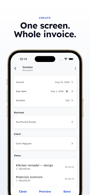 Invoice Maker - Receipt44 Screenshot 3