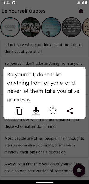 Be Yourself Quotes and Sayings Screenshot 1