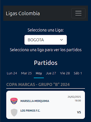 Ligas de futbol Colombia Screenshot 0