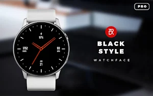 Black Style Pro Watch Face Screenshot 0